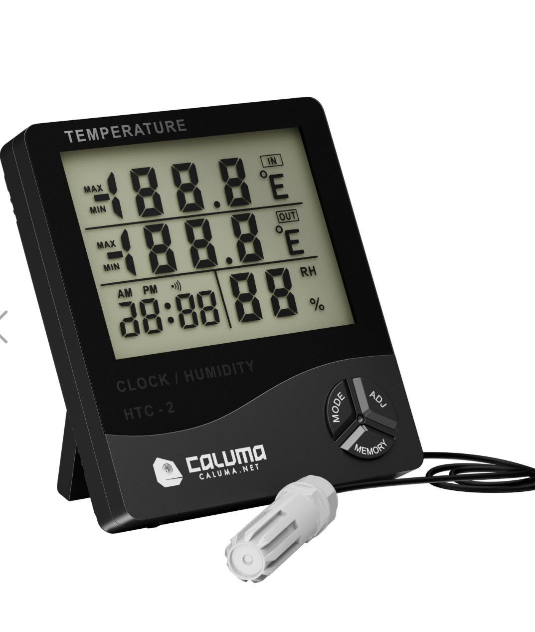 Thermo-hygrometer mit Uhr und externer Sonde